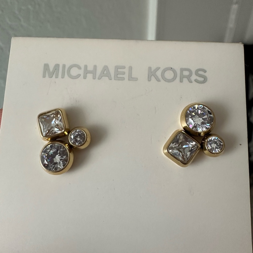 Michael Kors Gold Cluster Stud Earrings